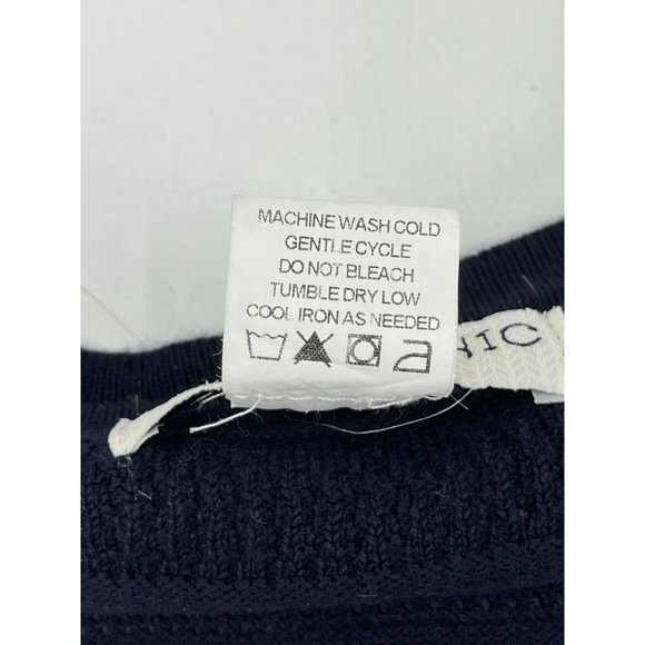 Melrose Chic Women's Black Crochet Knit Long Sleeve Cardigan Sweater Size Small - Picture 7 of 11